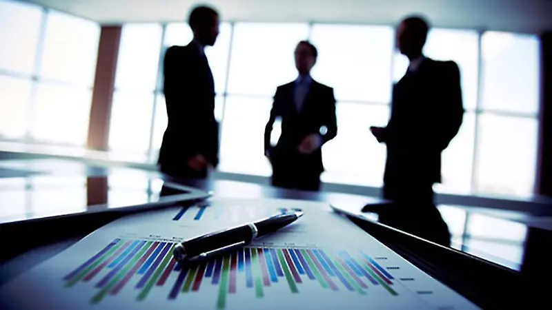 Private investor meeting and professional financial discussion